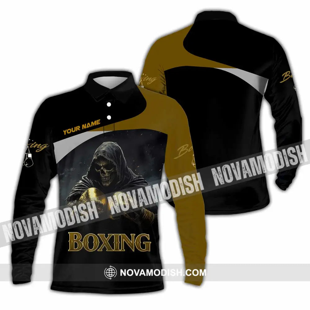 Unisex Shirt - Custom Boxing 3D Shirt Long Sleeve Polo / S T-shirt