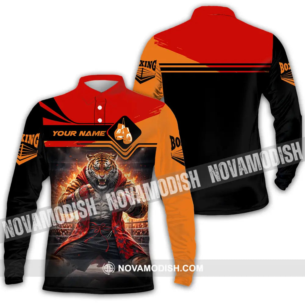 Unisex Shirt - Custom Boxing 3D Shirt Long Sleeve Polo / S T-shirt