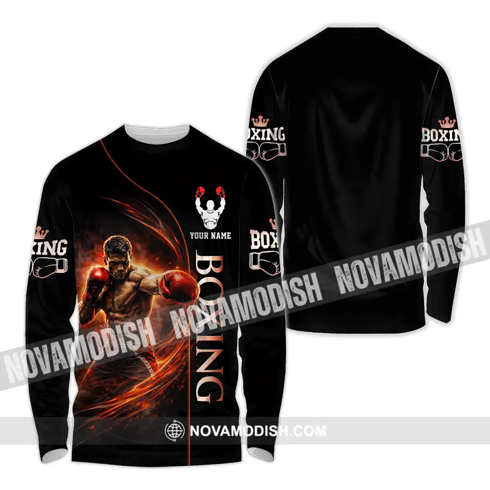 Unisex Shirt - Custom Boxing 3D Shirt - Long Sleeve Shirt / S - T-shirt