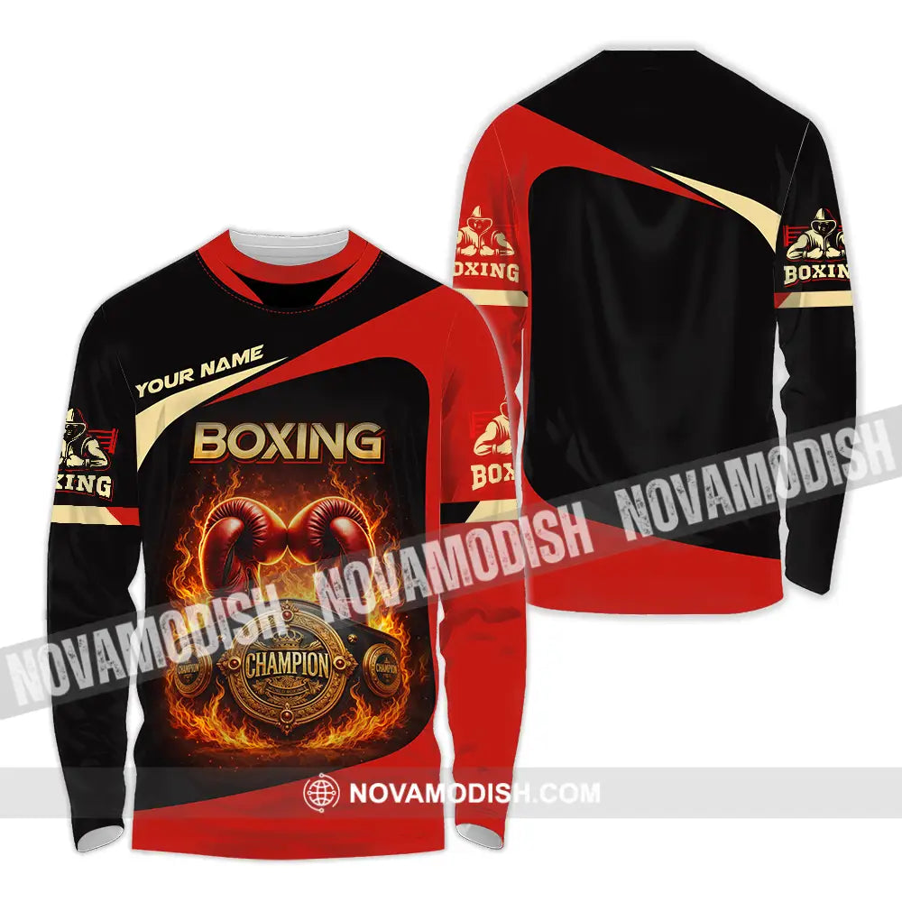 Unisex Shirt - Custom Boxing 3D Shirt Long Sleeve Shirt / S T-shirt