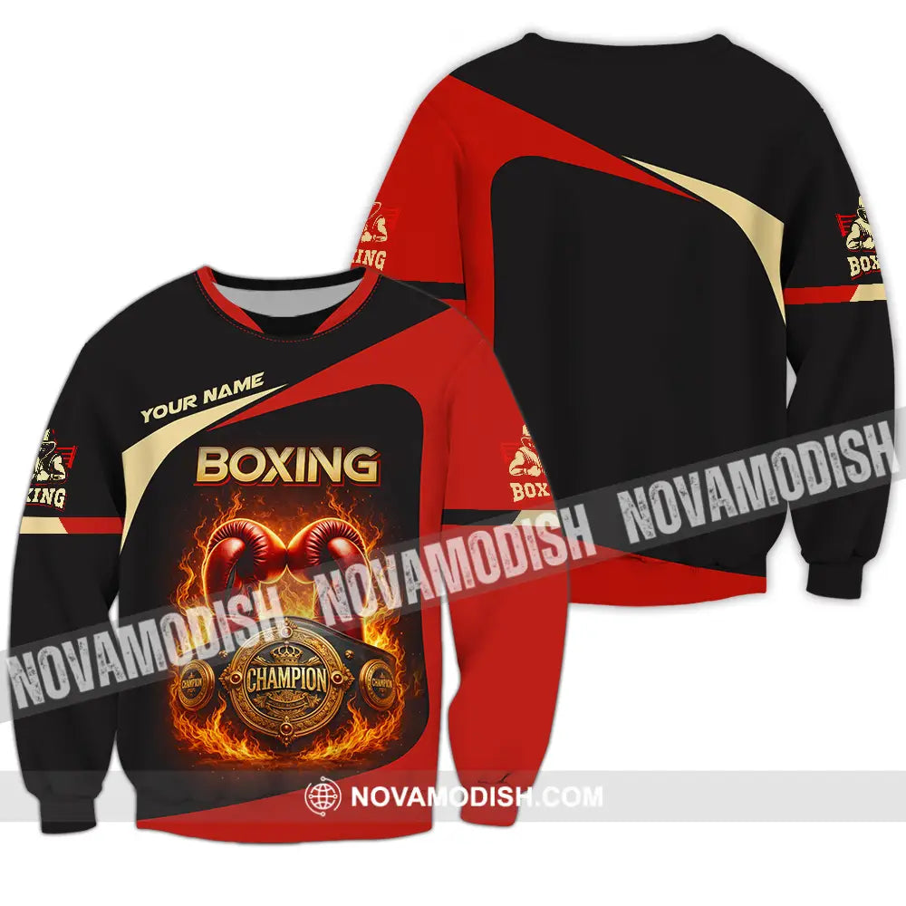 Unisex Shirt - Custom Boxing 3D Shirt Long Sleeve / S T-shirt