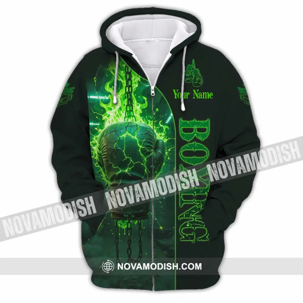 Unisex Shirt - Custom Boxing 3D Shirt Zipper Hoodie / S T-shirt