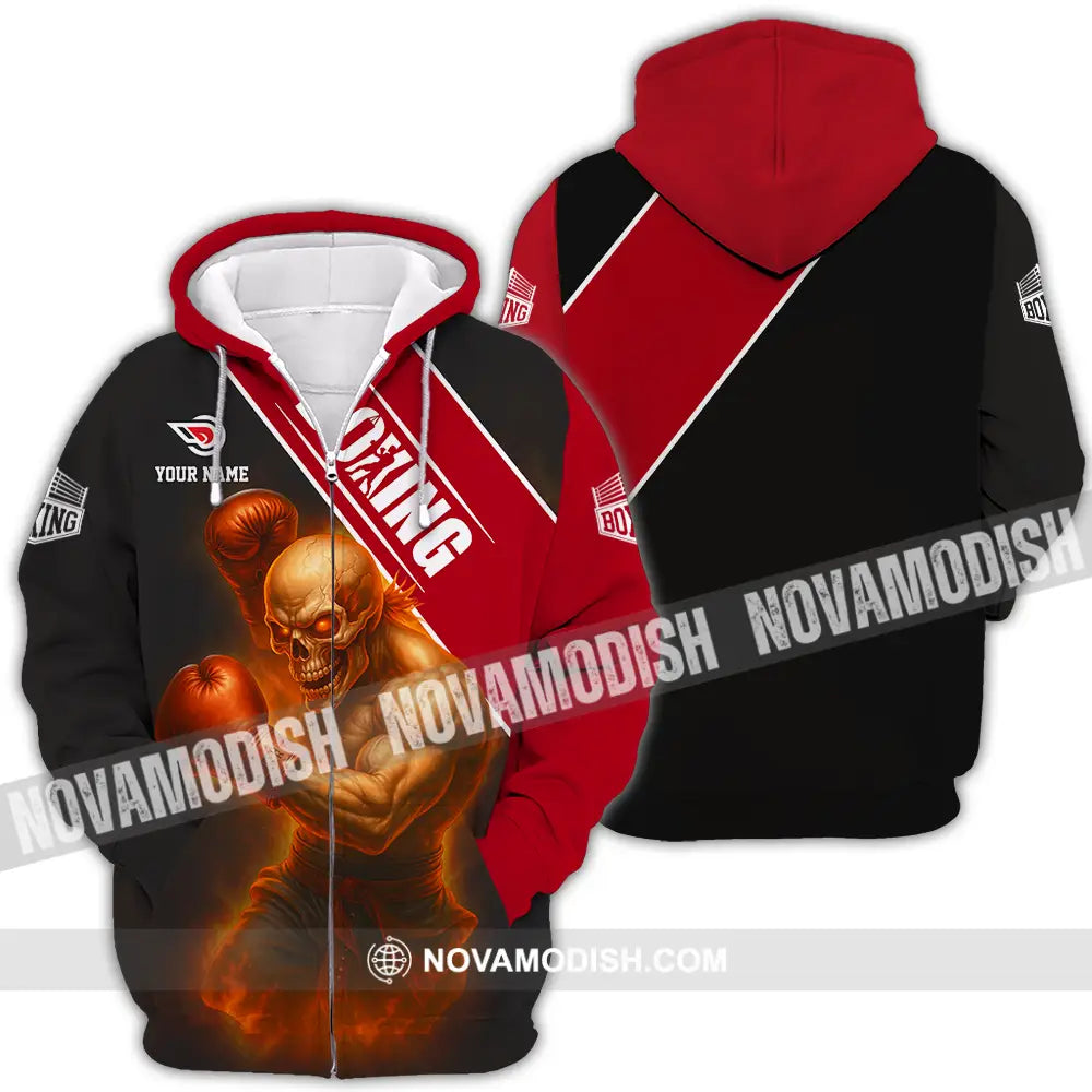 Unisex Shirt - Custom Boxing 3D Shirt Zipper Hoodie / S T-shirt