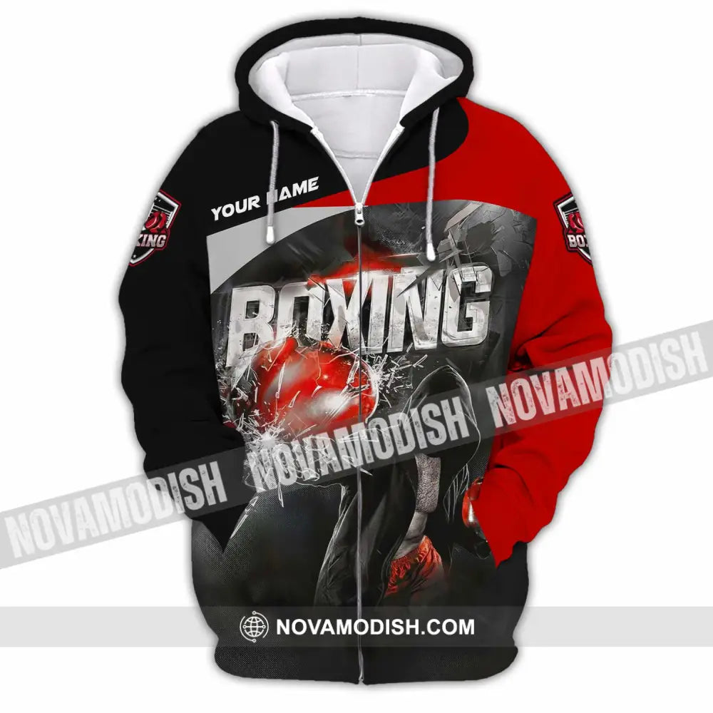 Unisex Shirt - Custom Boxing 3D Shirt Zipper Hoodie / S T-shirt
