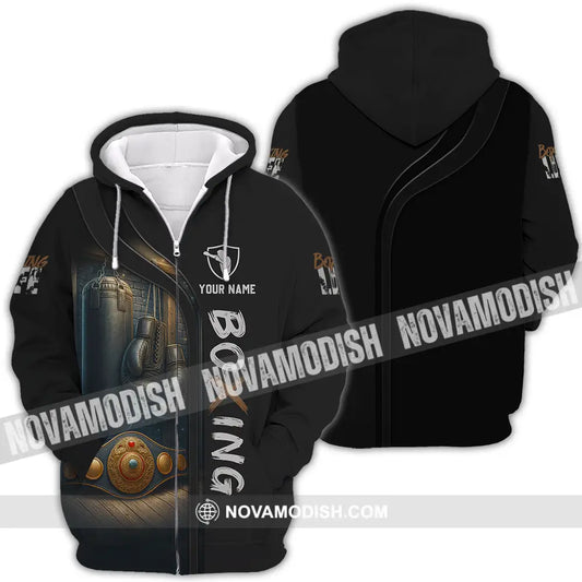 Unisex Shirt - Custom Boxing 3D Shirt Zipper Hoodie / S T-shirt