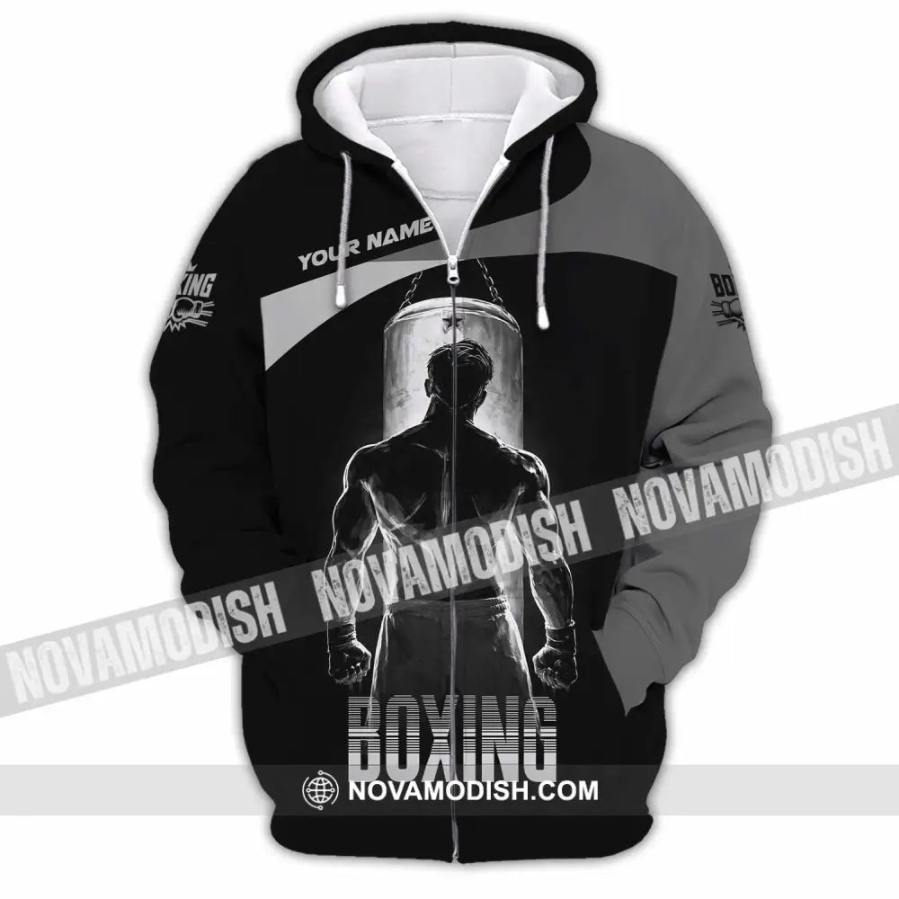 Unisex Shirt - Custom Boxing 3D Shirt - Zipper Hoodie / S - T-shirt