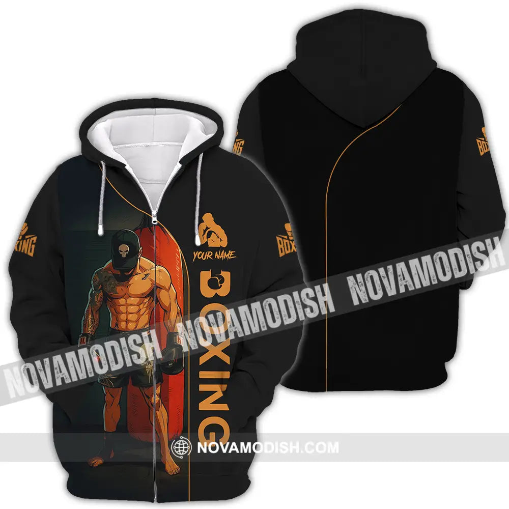 Unisex Shirt - Custom Boxing 3D Shirt Zipper Hoodie / S T-shirt