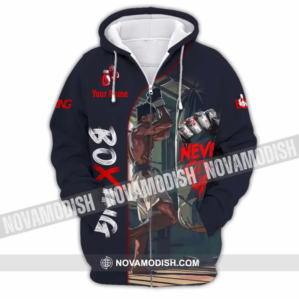 Unisex Shirt - Custom Boxing 3D Shirt Zipper Hoodie / S T-shirt