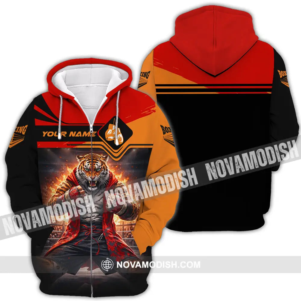 Unisex Shirt - Custom Boxing 3D Shirt Zipper Hoodie / S T-shirt