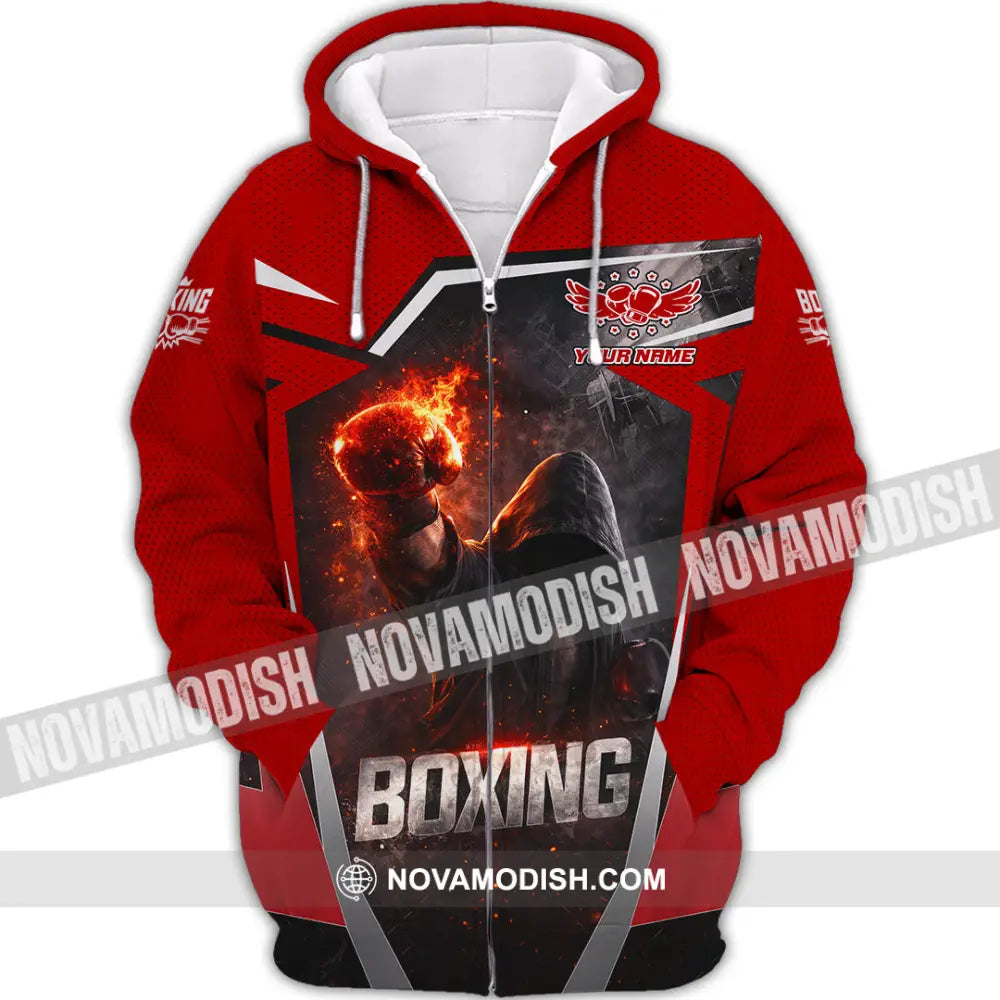 Unisex Shirt - Custom Boxing 3D Shirt Zipper Hoodie / S T-shirt