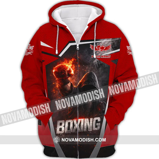 Unisex Shirt - Custom Boxing 3D Shirt Zipper Hoodie / S T-shirt
