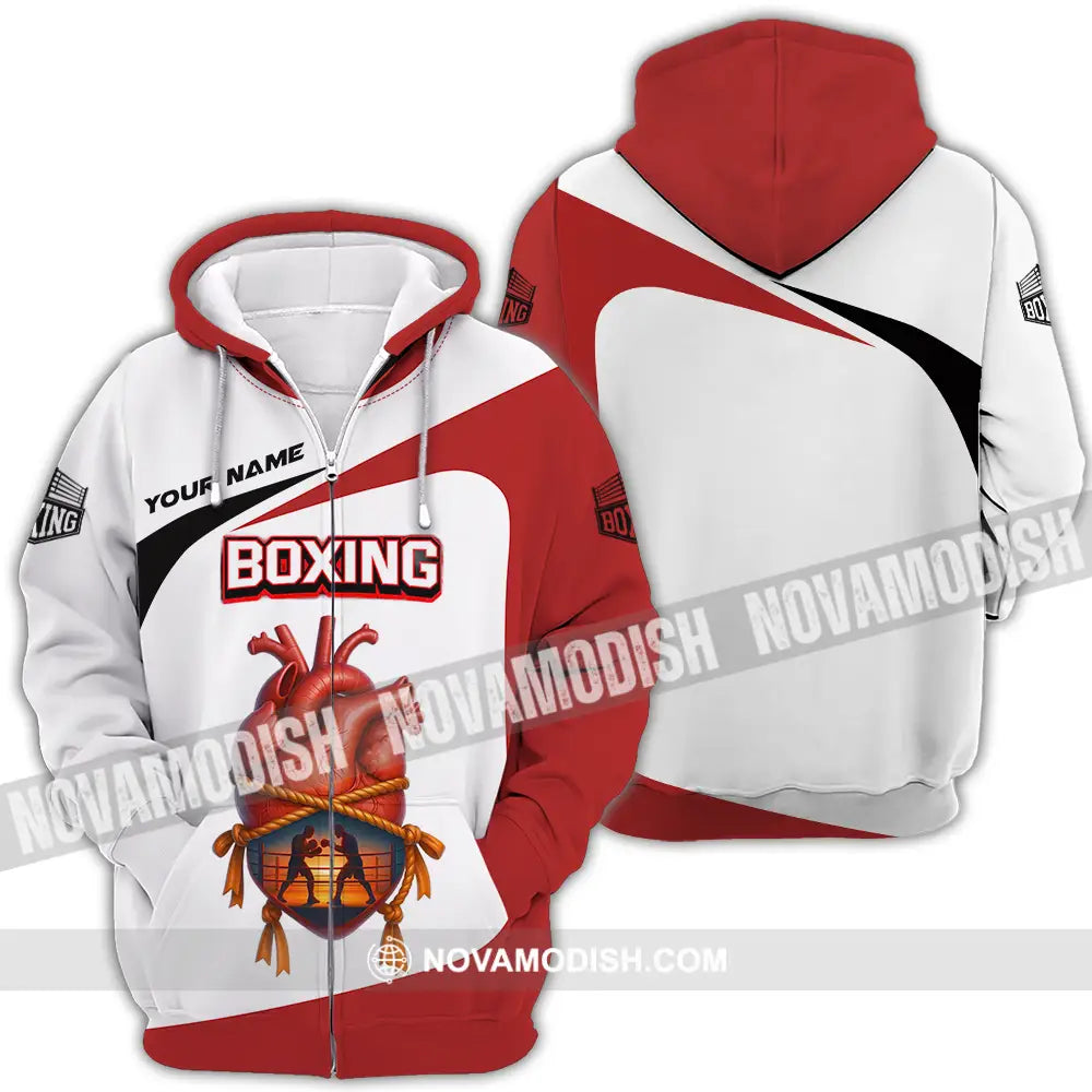 Unisex Shirt - Custom Boxing 3D Shirt Zipper Hoodie / S T-shirt