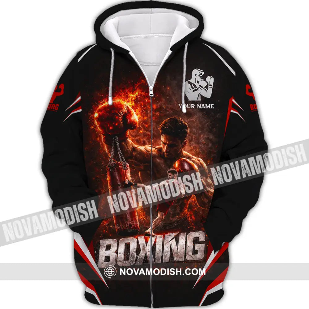 Unisex Shirt - Custom Boxing 3D Shirt Zipper Hoodie / S T-shirt