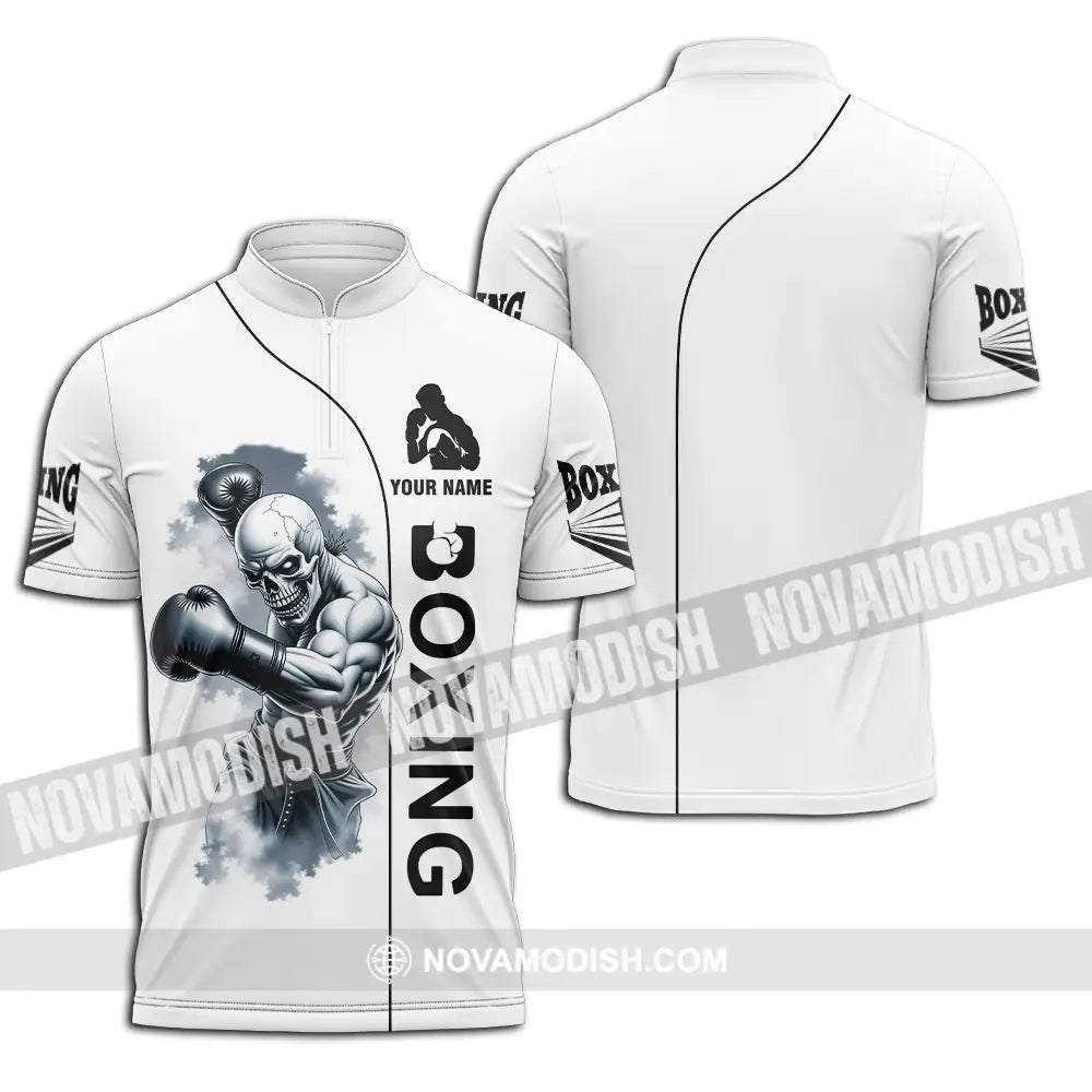 Unisex Shirt - Custom Boxing 3D Shirt Zipper Polo Shirt / S T-shirt