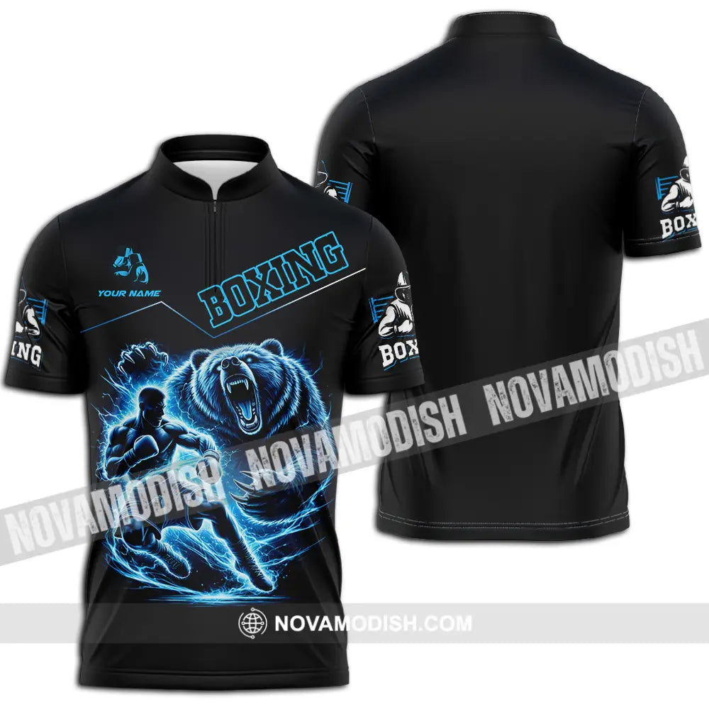 Unisex Shirt - Custom Boxing 3D Shirt Zipper Polo Shirt / S T-shirt