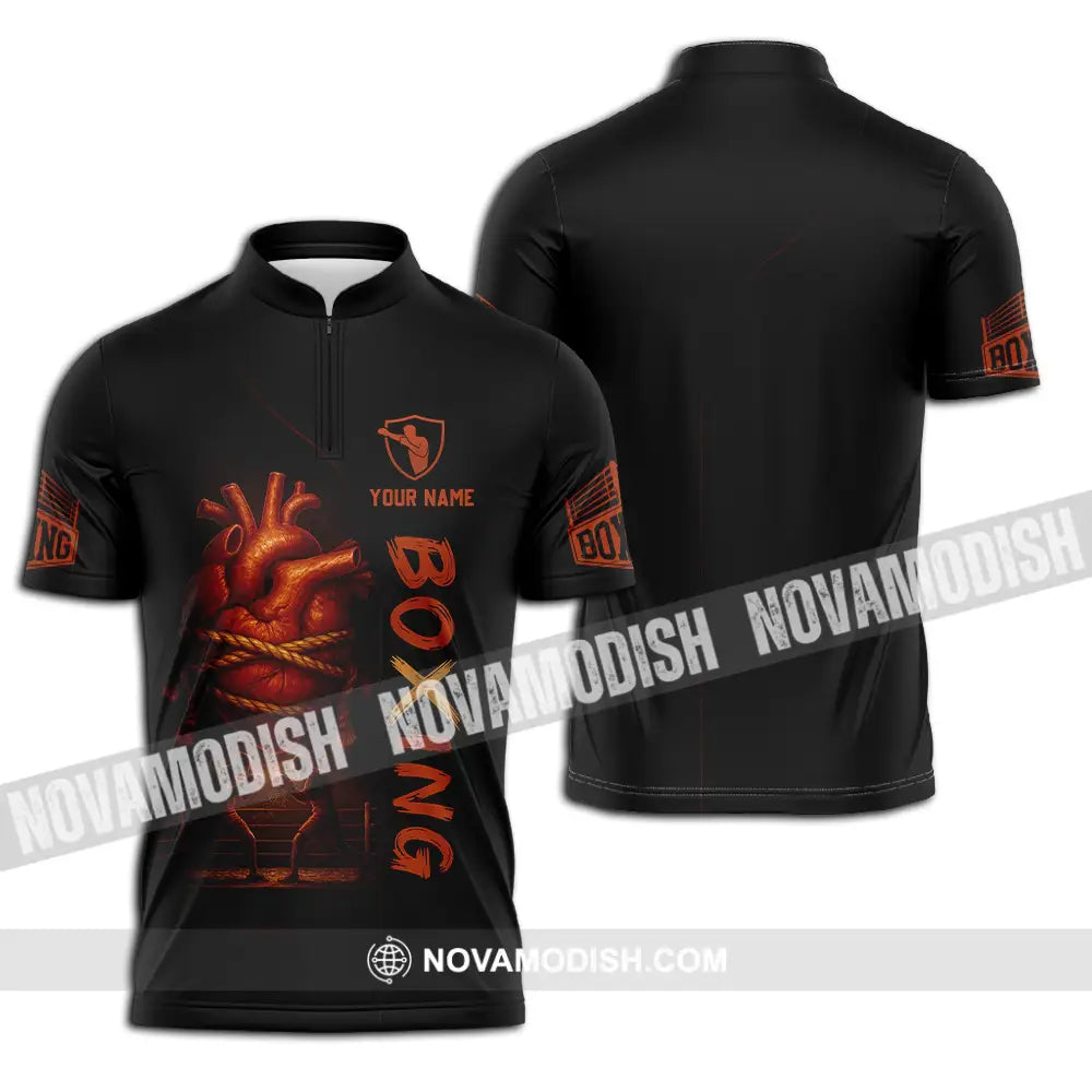 Unisex Shirt - Custom Boxing 3D Shirt Zipper Polo Shirt / S T-shirt