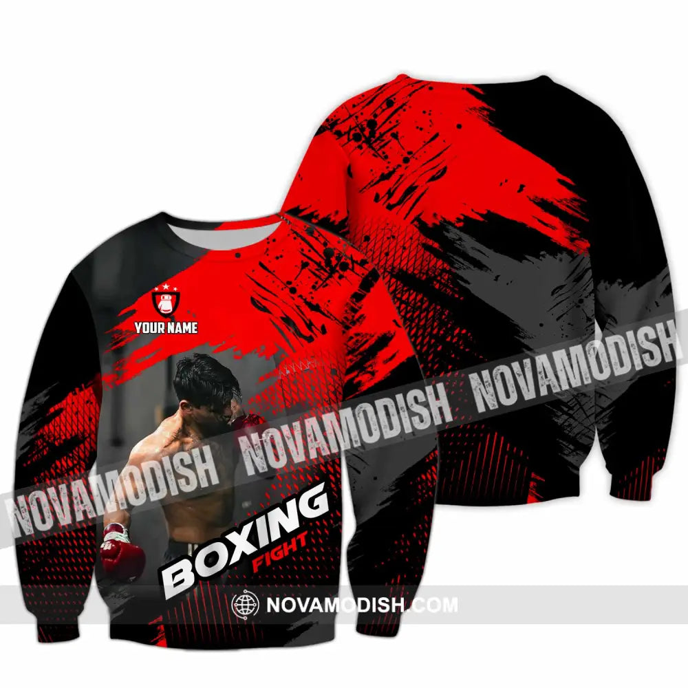 Unisex Shirt - Custom Boxing Fight 3D Shirt - Long Sleeve / S - T-shirt