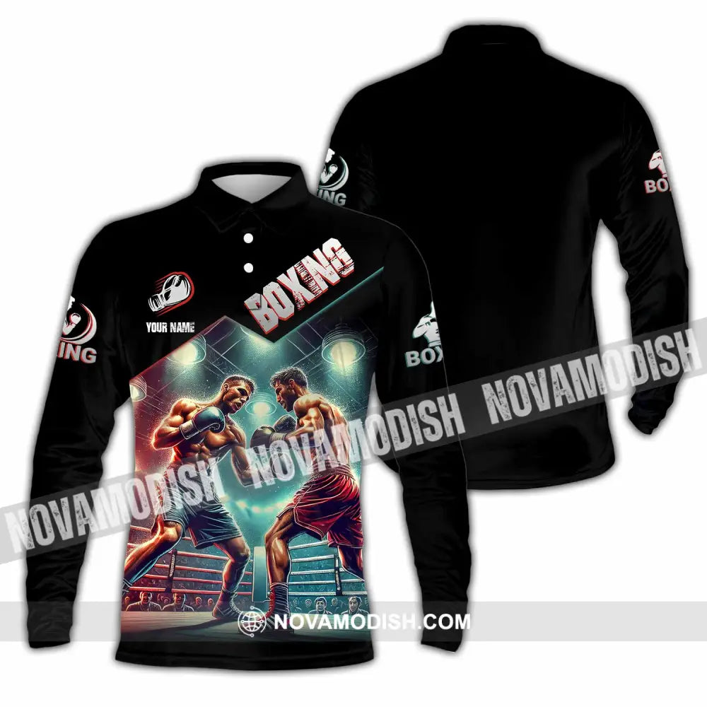 Unisex Shirt - Custom Boxing Shirt Long Sleeve Polo / S T-shirt