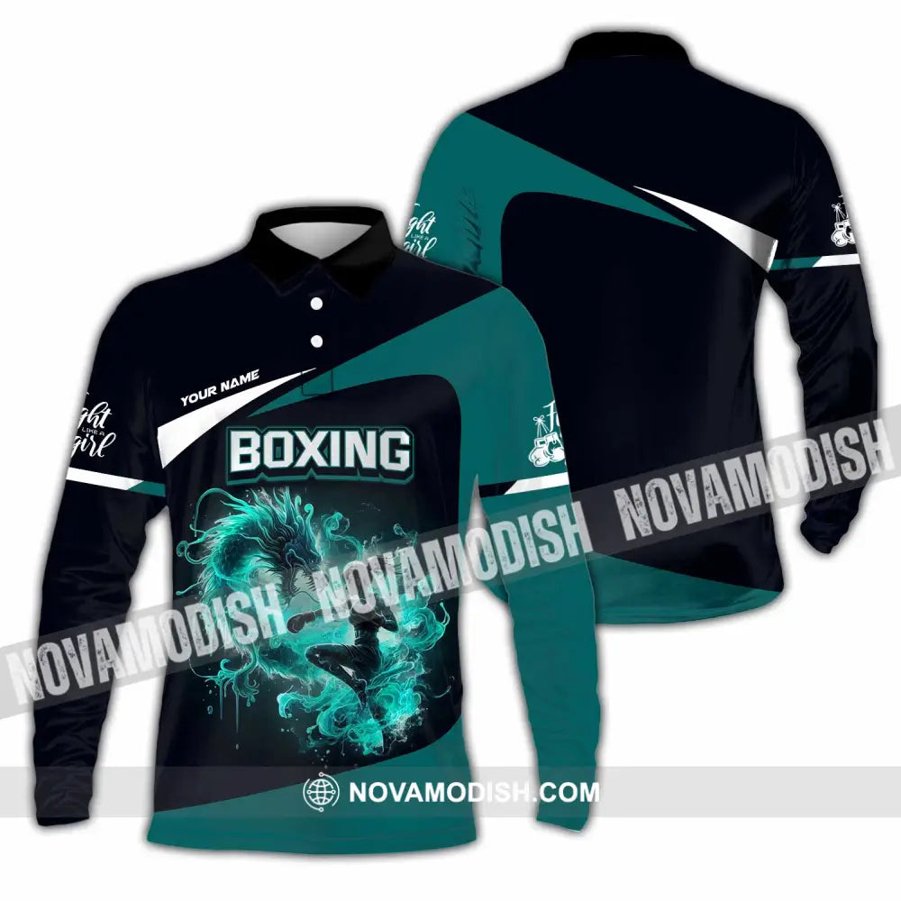 Unisex Shirt - Custom Boxing Shirt Long Sleeve Polo / S T-shirt