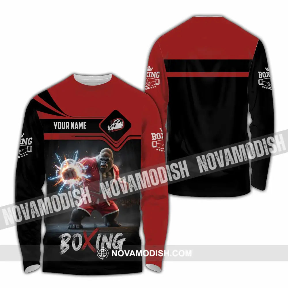Unisex Shirt - Custom Boxing Shirt Long Sleeve Shirt / S T-shirt