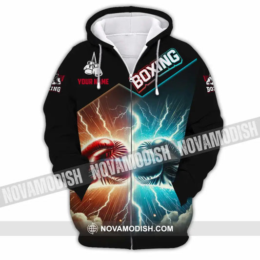 Unisex Shirt - Custom Boxing Lover Sport Shirt Zipper Hoodie / S T-shirt
