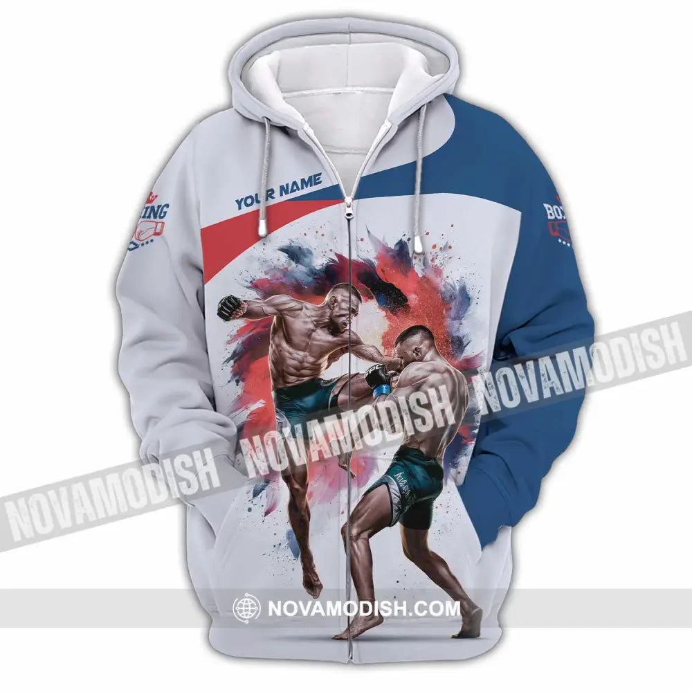 Unisex Shirt - Custom Boxing Lover Shirt Zipper Hoodie / S T-shirt