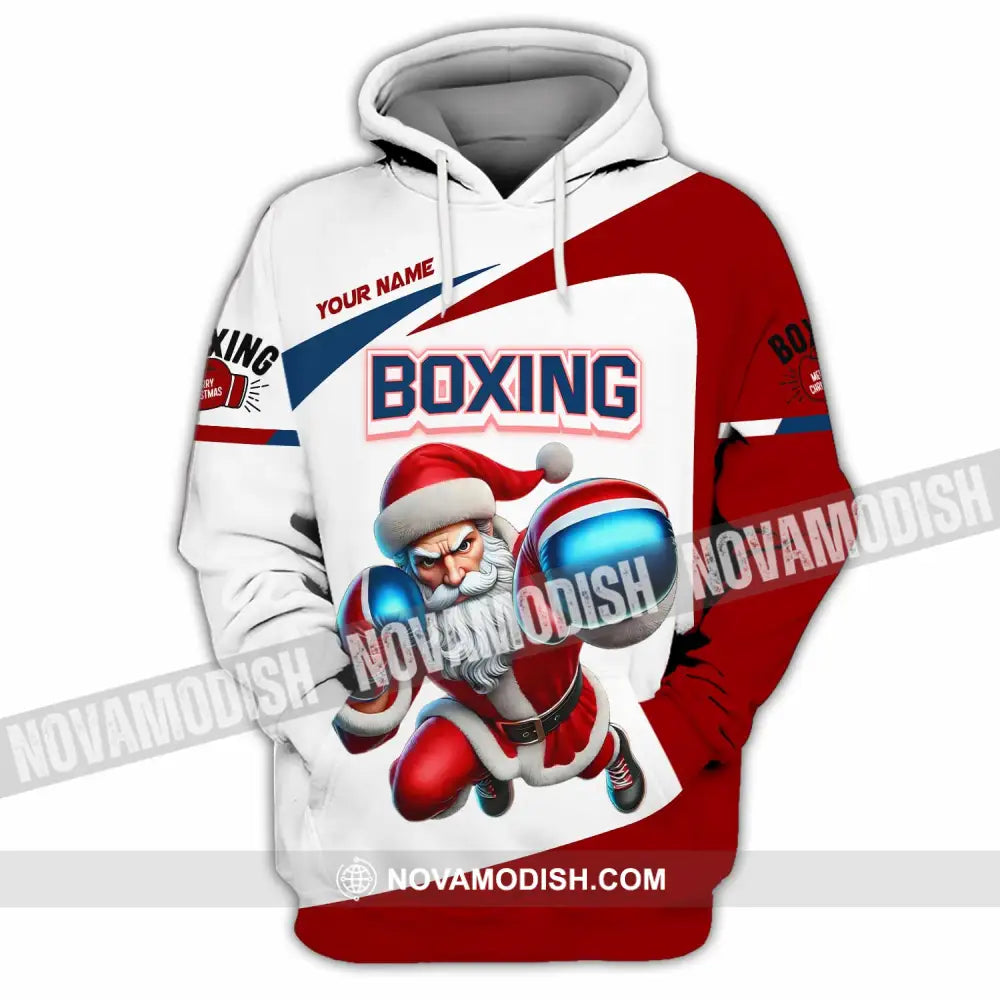 Unisex Shirt - Custom Boxing Santa Shirt Hoodie / S T-shirt
