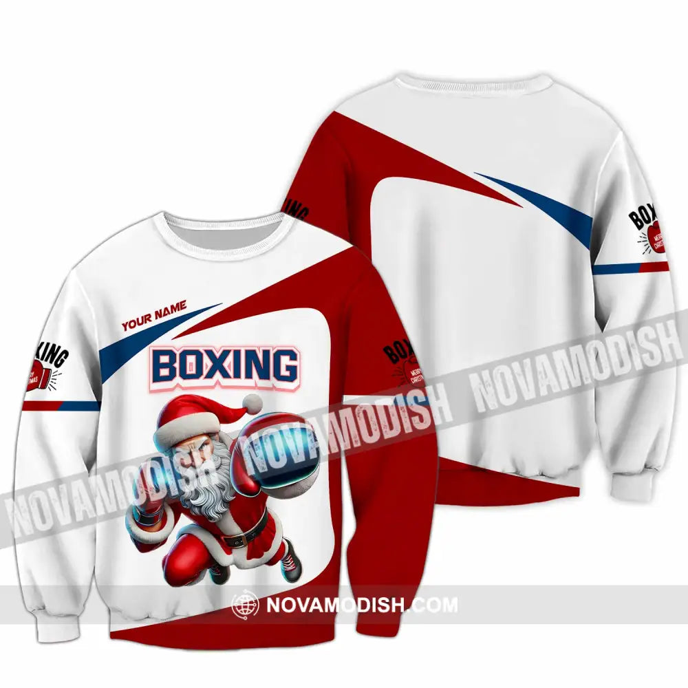 Unisex Shirt - Custom Boxing Santa Shirt Long Sleeve / S T-shirt