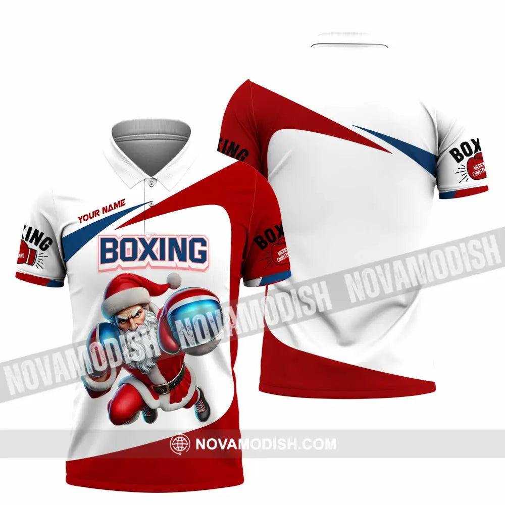Unisex Shirt - Custom Boxing Santa Shirt Polo Shirt / S T-shirt