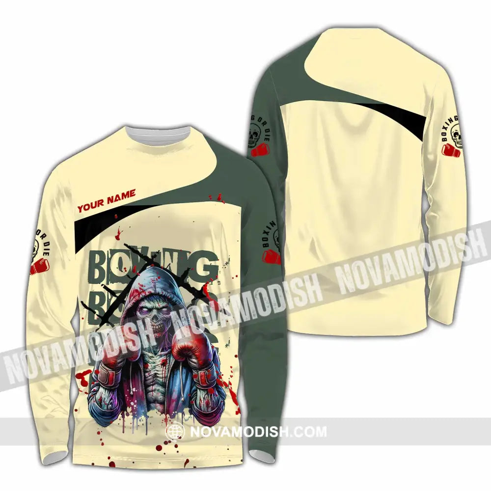 Unisex Shirt - Custom Boxing Sport Shirt Long Sleeve Shirt / S T-shirt