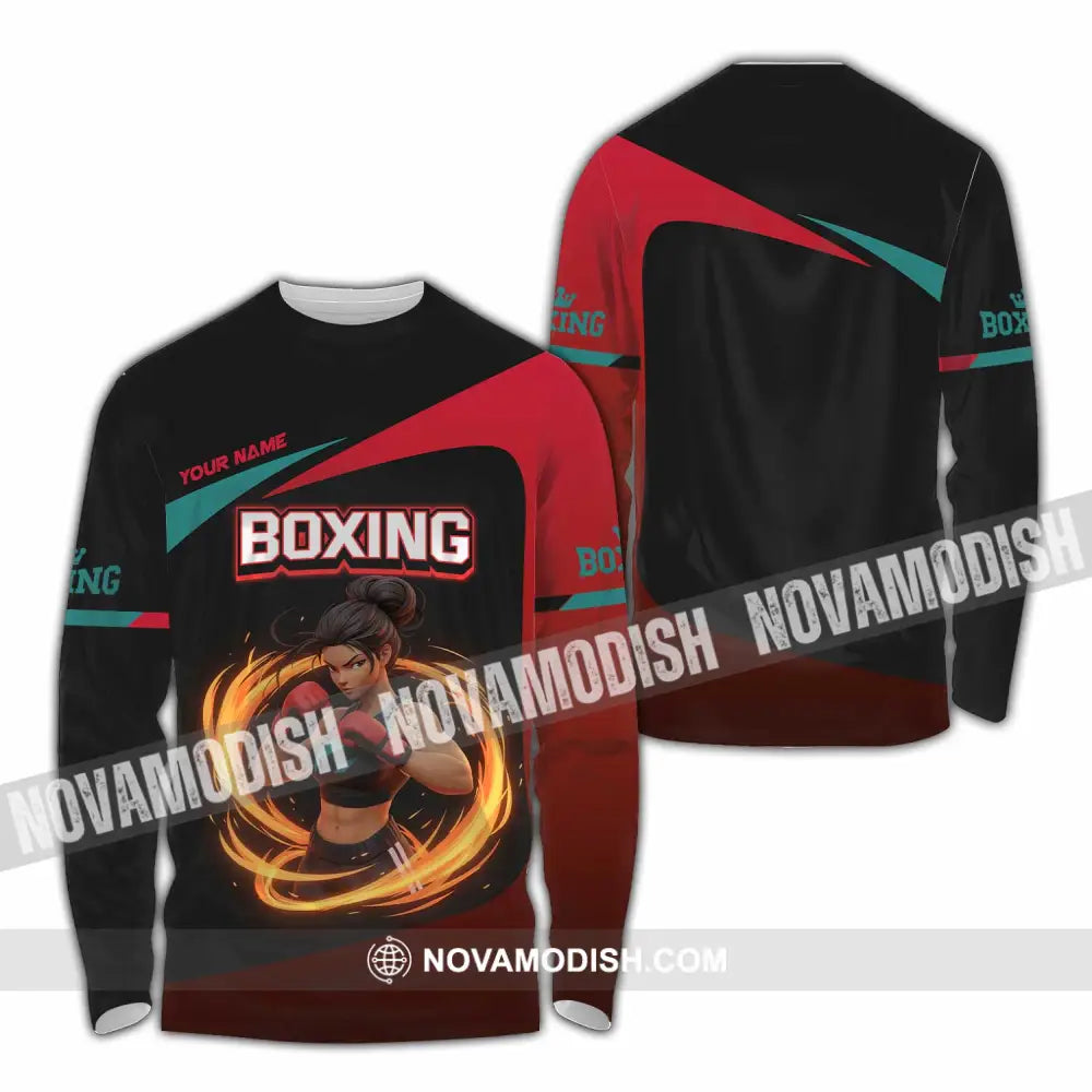 Unisex Shirt - Custom Boxing Sport Shirt Long Sleeve Shirt / S T-shirt