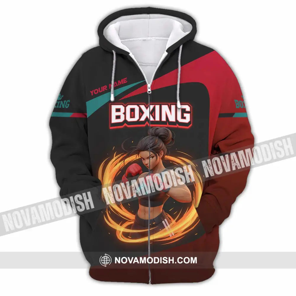 Unisex Shirt - Custom Boxing Sport Shirt Zipper Hoodie / S T-shirt