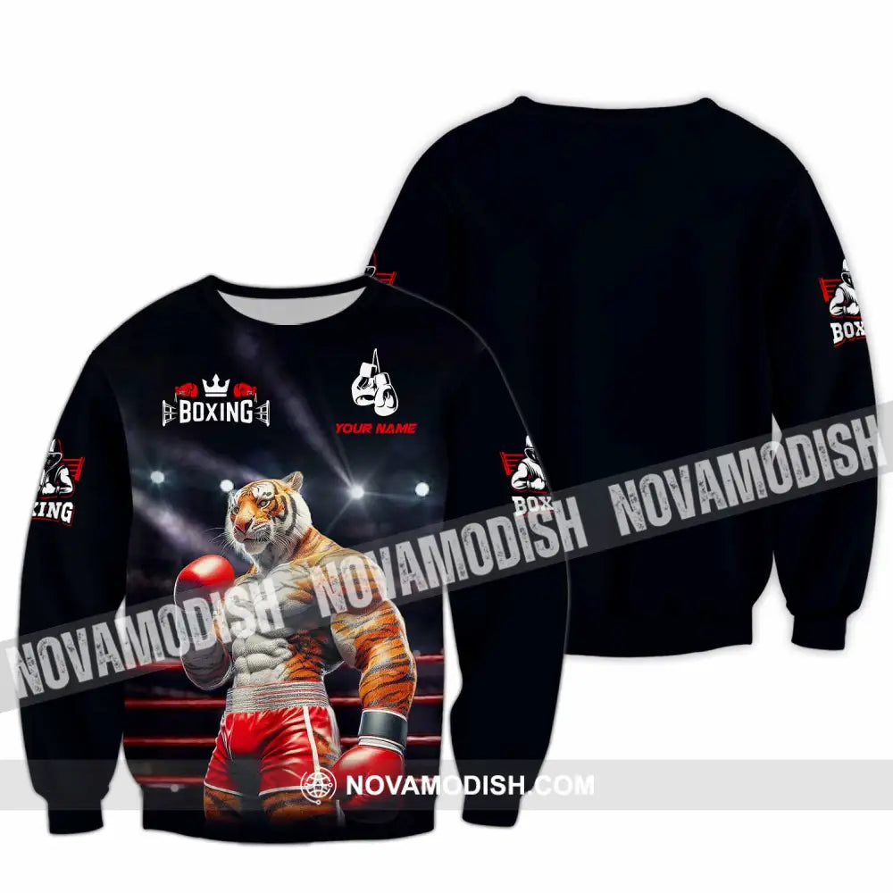 Unisex Shirt - Custom Boxing Tiger Shirt Long Sleeve / S T-shirt