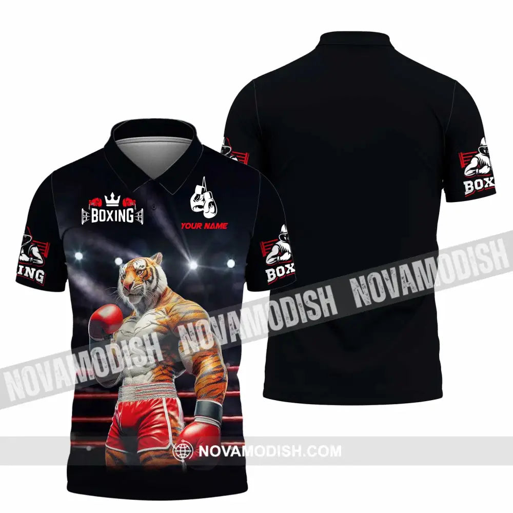 Unisex Shirt - Custom Boxing Tiger Shirt Polo Shirt / S T-shirt
