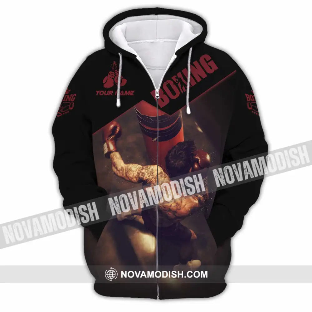 Unisex Shirt - Custom Boxing Shirt Zipper Hoodie / S T-shirt