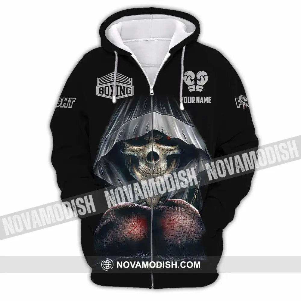 Unisex Shirt - Custom Boxing Shirt Zipper Hoodie / S T-shirt