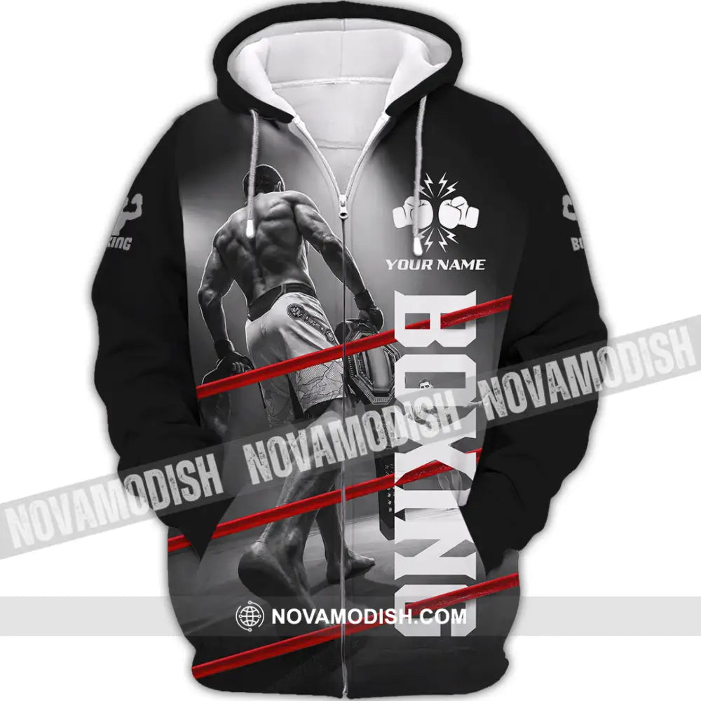Unisex Shirt - Custom Boxing Shirt - Zipper Hoodie / S - T-shirt