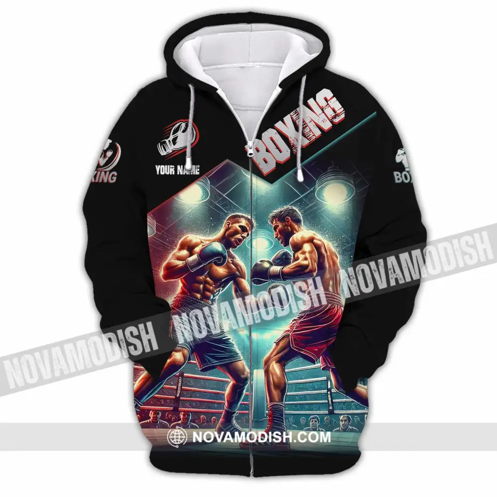 Unisex Shirt - Custom Boxing Shirt Zipper Hoodie / S T-shirt