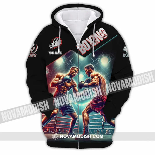 Unisex Shirt - Custom Boxing Shirt Zipper Hoodie / S T-shirt