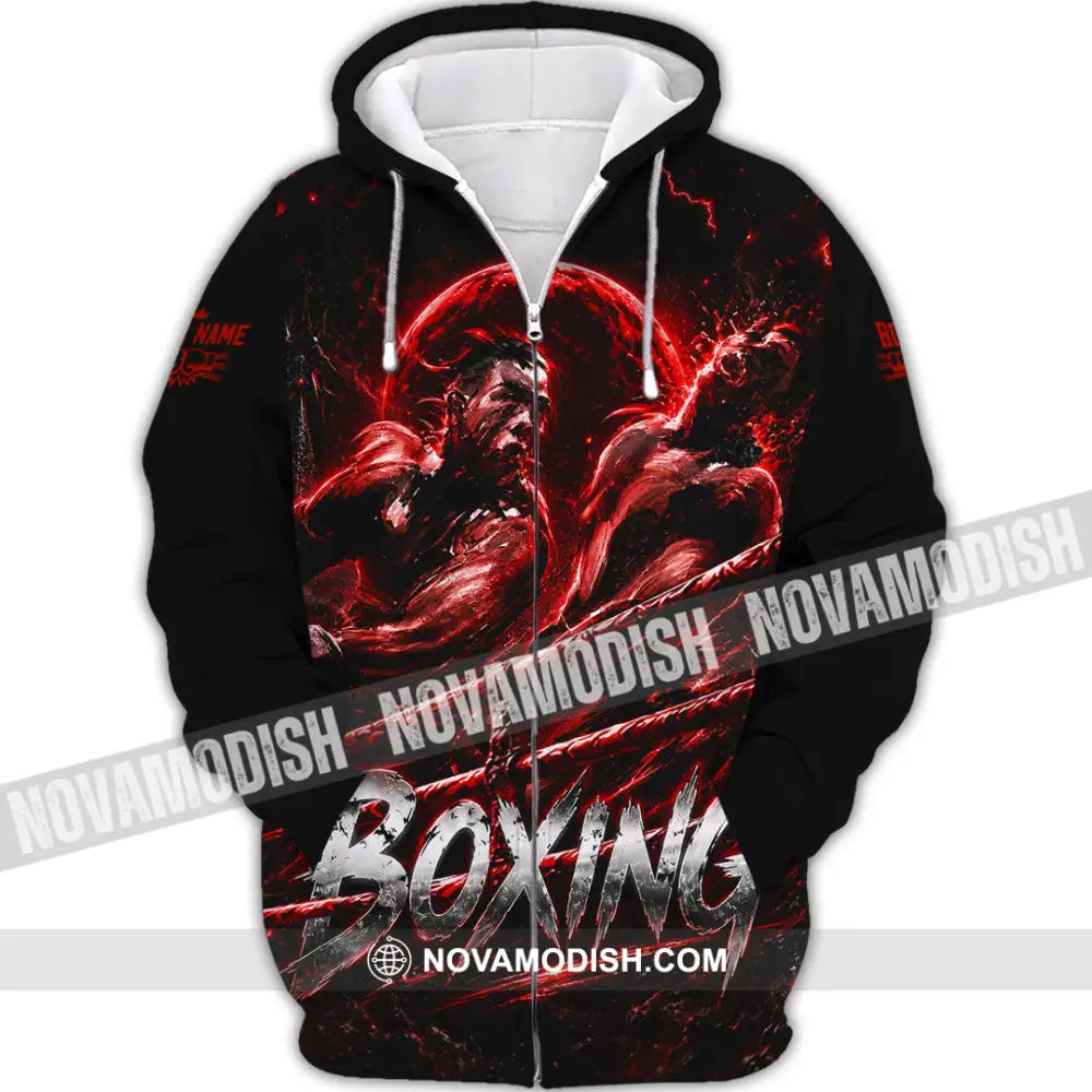 Unisex Shirt - Custom Boxing Shirt - Zipper Hoodie / S - T-shirt
