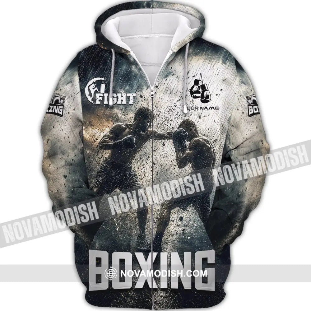 Unisex Shirt - Custom Boxing Shirt - Zipper Hoodie / S - T-shirt