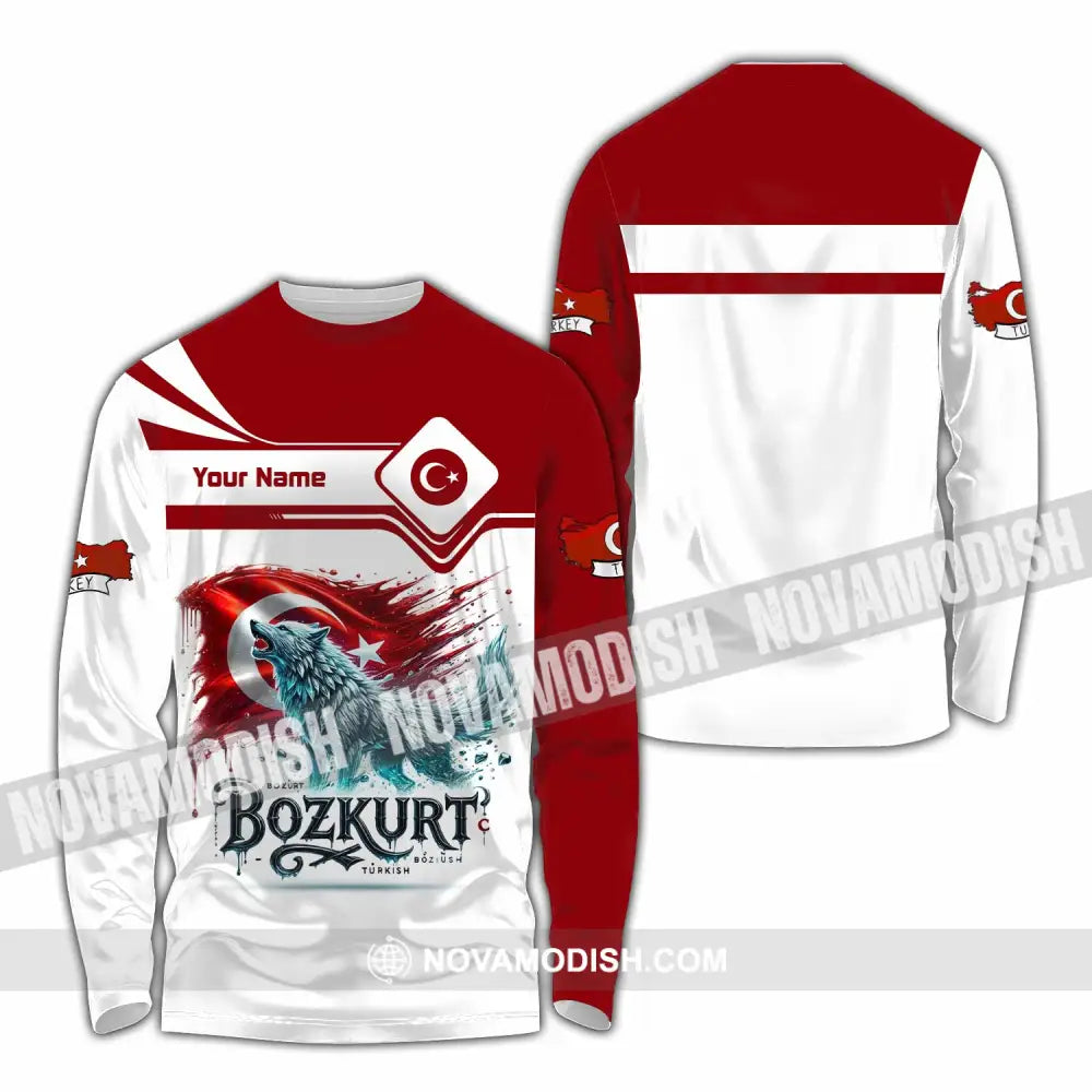 Unisex Shirt - Custom Bozkurt Shirt - Long Sleeve Shirt / S - T-shirt