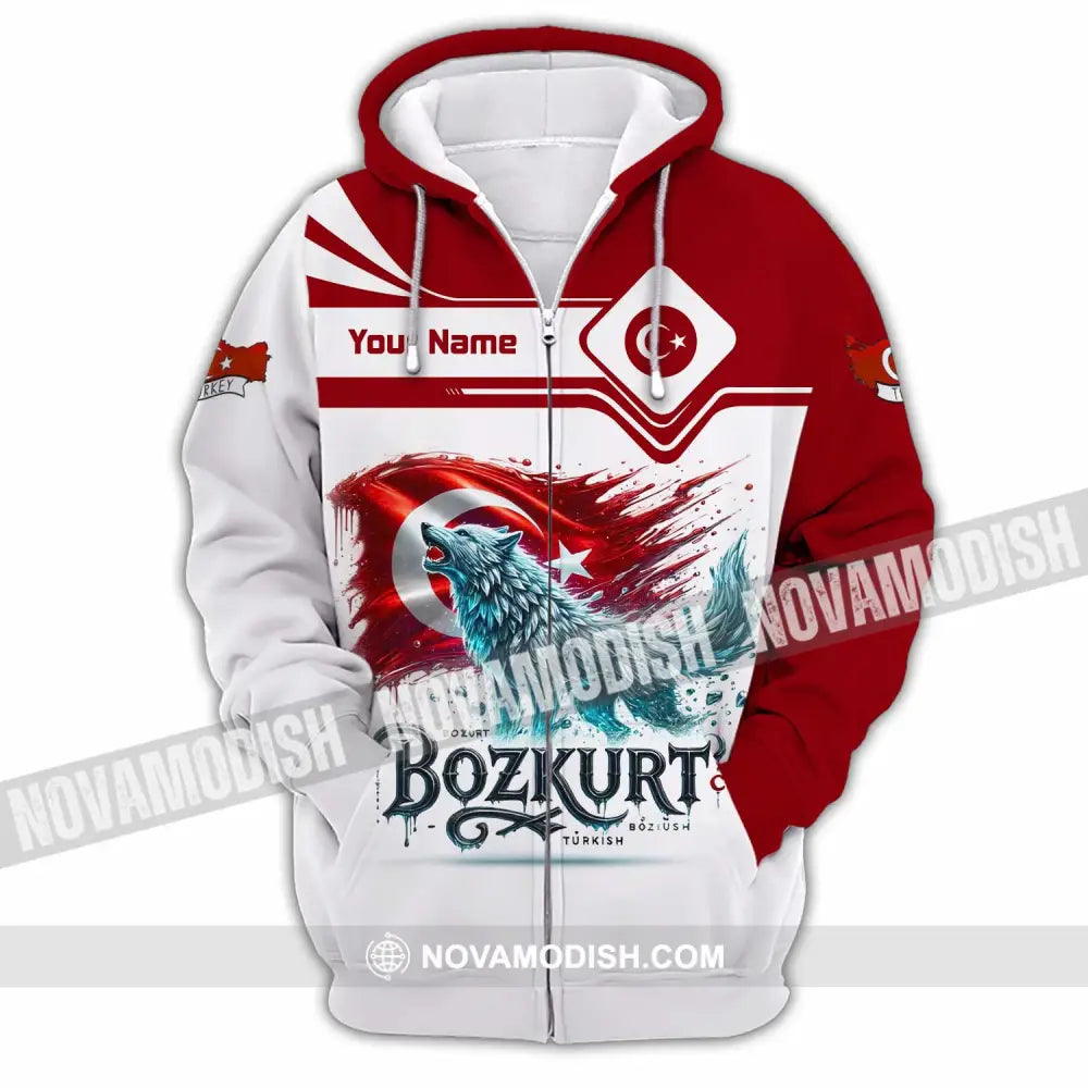 Unisex Shirt - Custom Bozkurt Shirt - Zipper Hoodie / S - T-shirt
