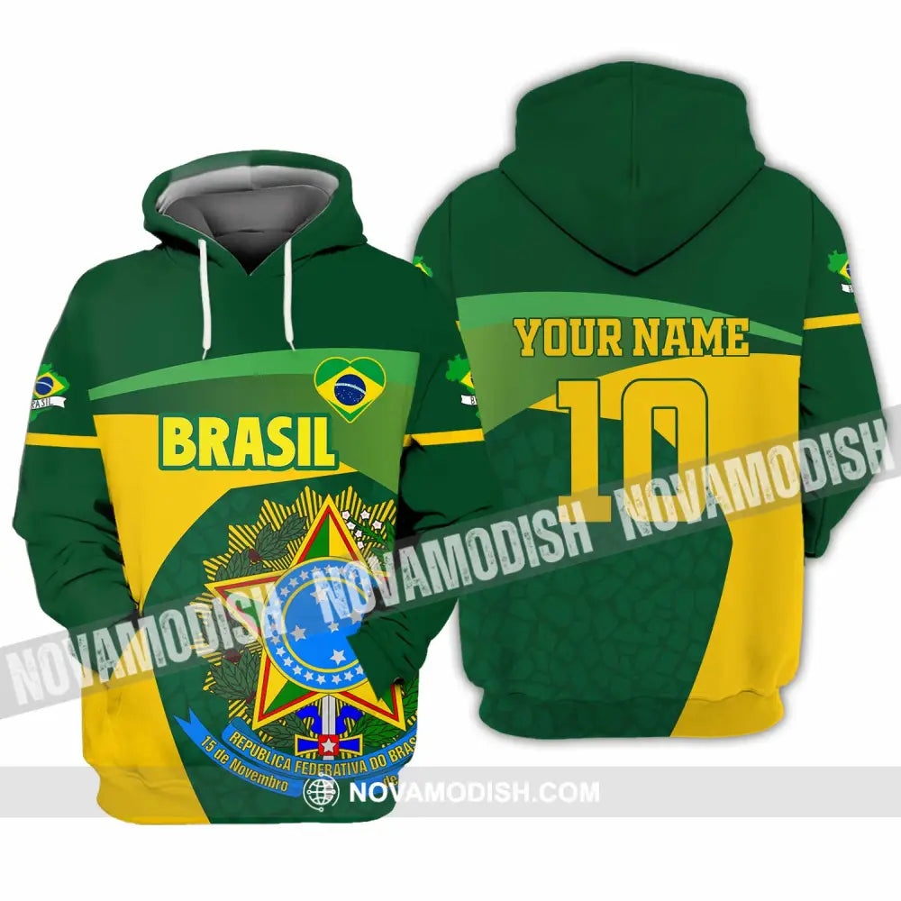 Unisex Shirt - Custom Brasil 3D Shirt Hoodie / S T-shirt