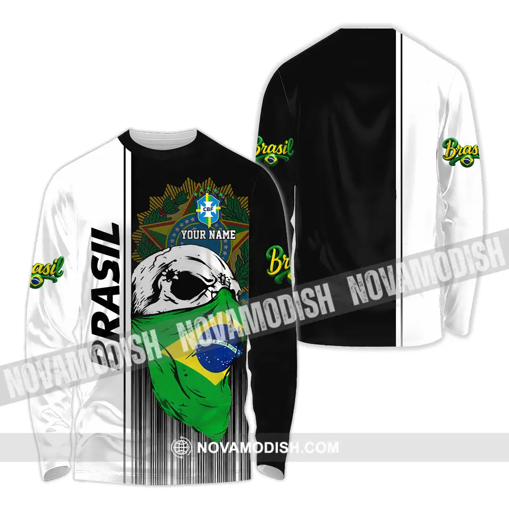 Unisex Shirt - Custom Brasil 3D Shirt Long Sleeve Shirt / S T-shirt
