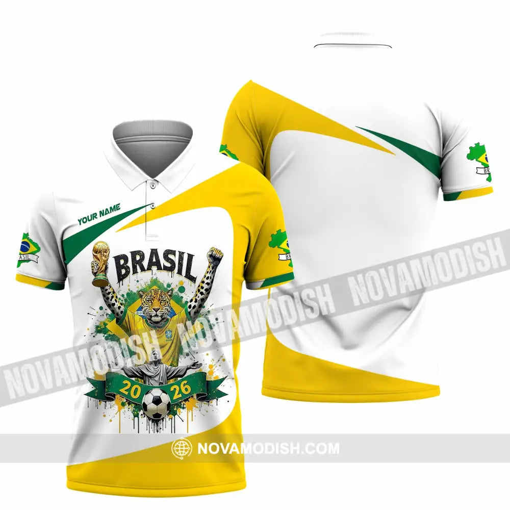 Unisex Shirt - Custom Brasil 3D Shirt Polo Shirt / S T-shirt
