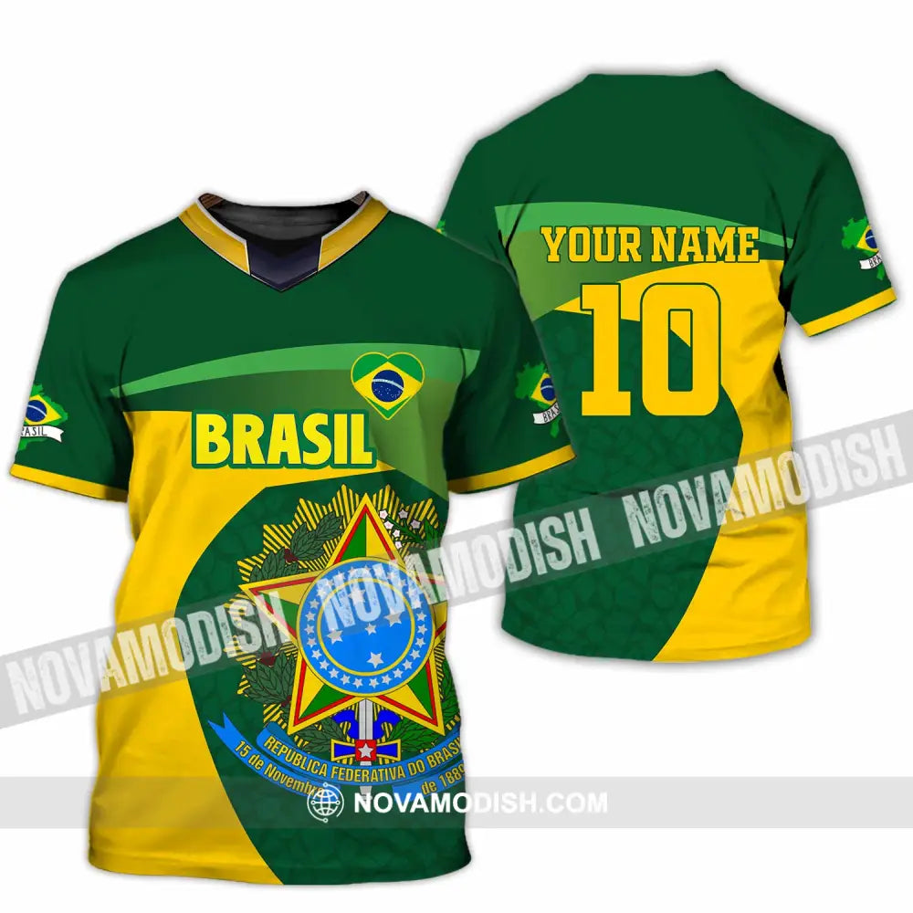 Unisex Shirt - Custom Brasil 3D Shirt T-Shirt / S T-shirt