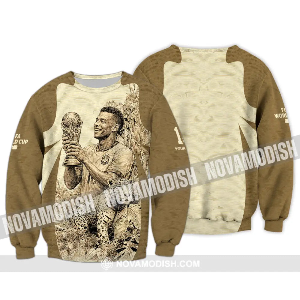 Unisex Shirt - Custom Brasil Fifa World Cup 2026 3D Shirt Long Sleeve / S T-shirt