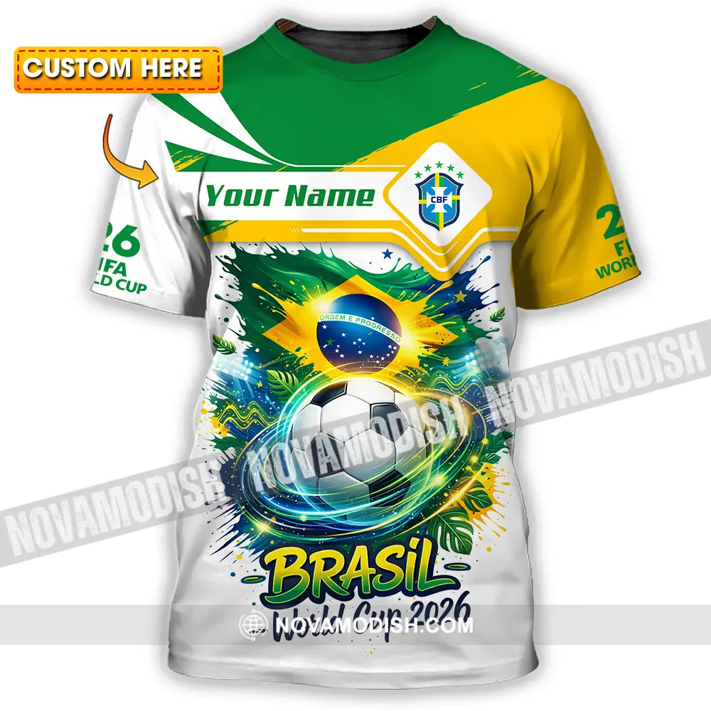 Unisex Shirt - Custom Brasil Fifa World Cup 2026 3D Shirt - T-shirt