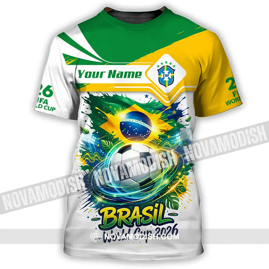 Unisex Shirt - Custom Brasil Fifa World Cup 2026 3D Shirt - T-Shirt / S - T-shirt